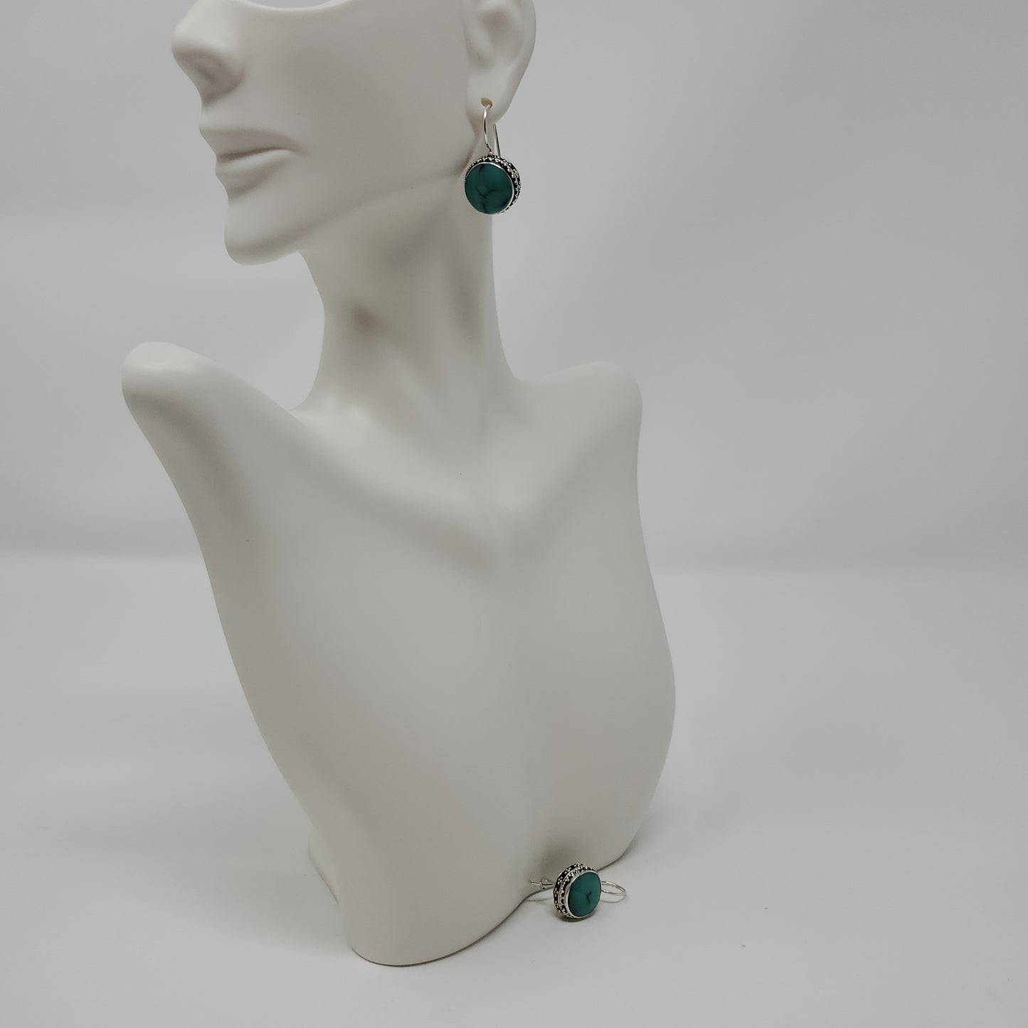 Acc Green T Sterling Silver Rnd