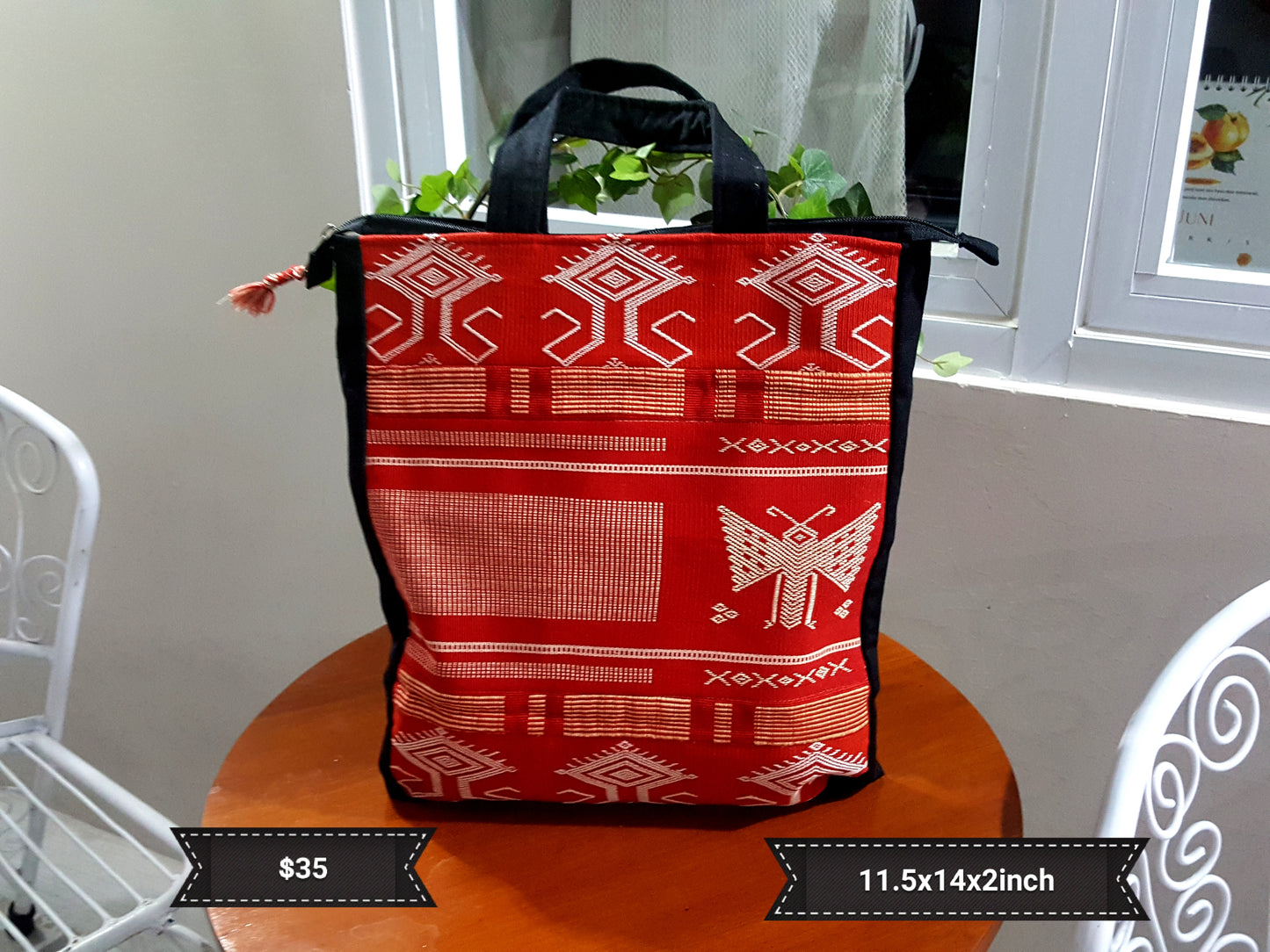 Tote 1Butterfly 3Mamuli Red