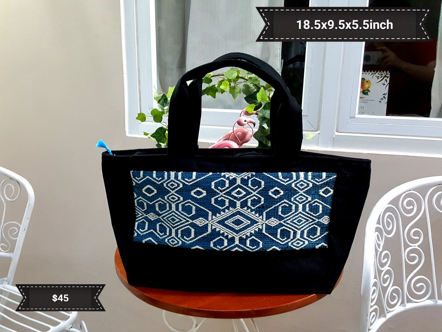 Rectangle Bag Blue Green Tribe