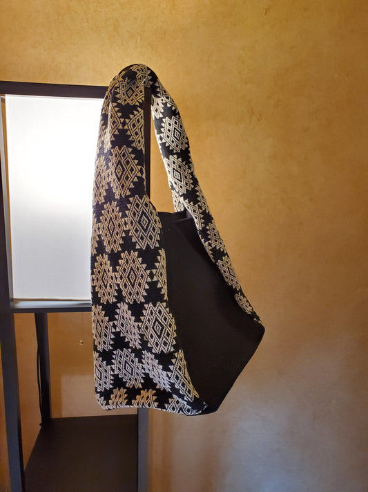 Shoulder Bag Black D5 Motif