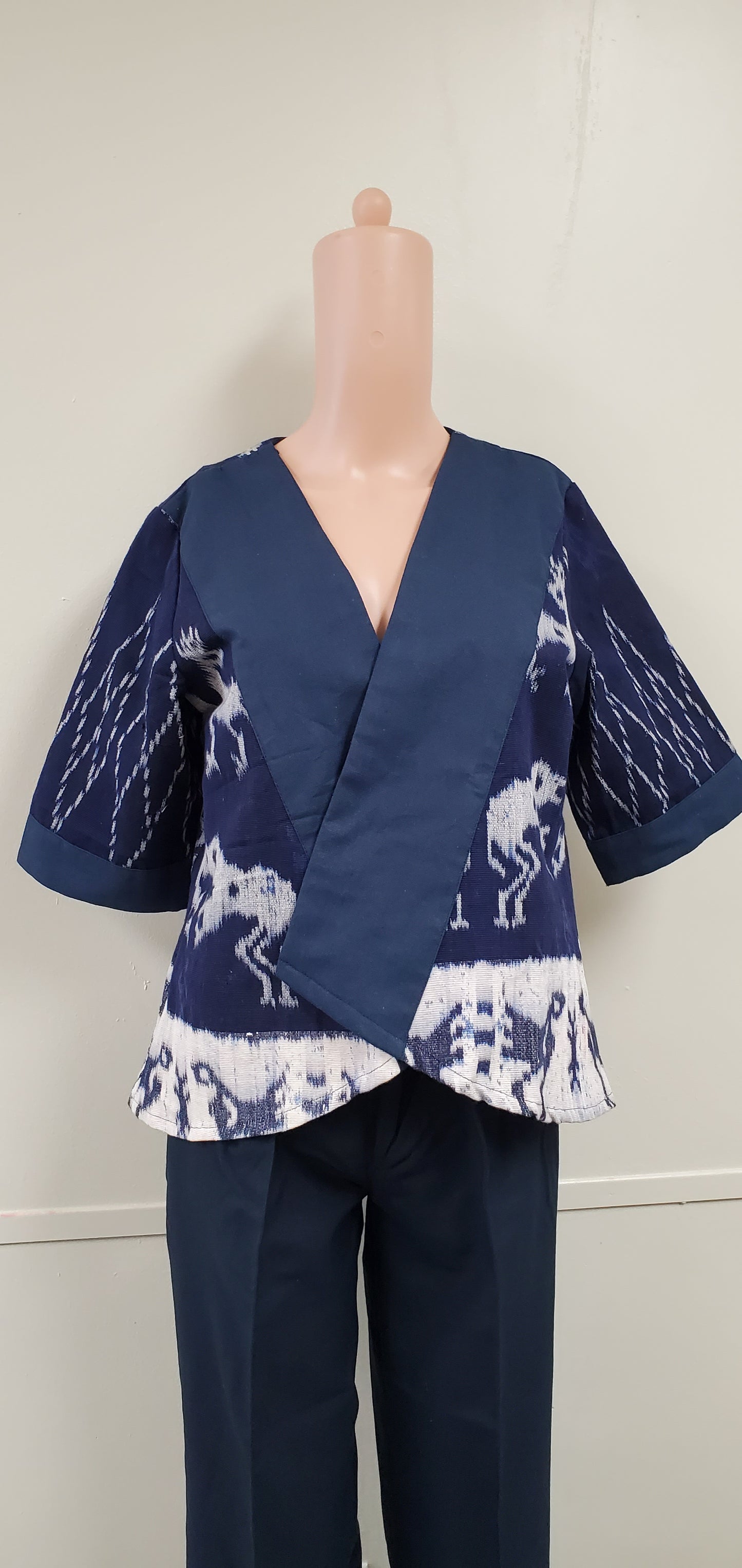 Clt Outer Blue Tenun D Arm